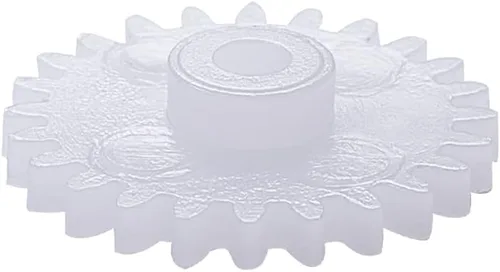 Vista 16 de Bettomshin 10 unids engranaje de plástico 082A 0.5 módulo polea eje de correa robot RC motor mano DIY piezas mecánicas kit blanco