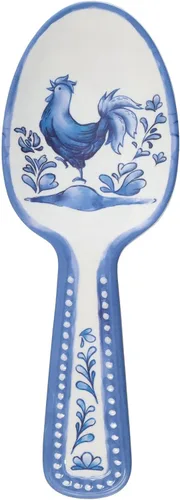Vista 3 de UP ware Blue Rooster - Servidores de ensalada de melamina, juego de utensilios para servir, incluye tenedor y cuchara para tirar ensalada, pasta