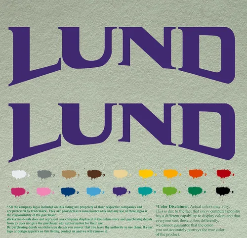 Vista 3 de Pair Lund - Calcomanías de vinilo de repuesto compatibles con lancha, motor fuera de borda, juego de 2 (12 pulgadas, negro 070)