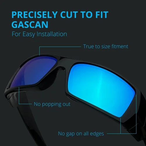 Vista 3 de Lentes de repuesto polarizadas para Oakley Gascan Fácil de instalar Ajuste perfecto Azul hielo