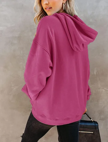 Vista 6 de Yuccalley Sudaderas con capucha y bolsillo de manga larga para mujer