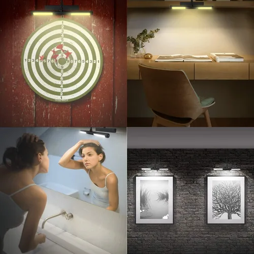Vista 31 de LUXSWAY - Iluminación LED inalámbrica para marcos de fotos, iluminación recargable para exhibición de arte, clip para cuadros, luces para sobre