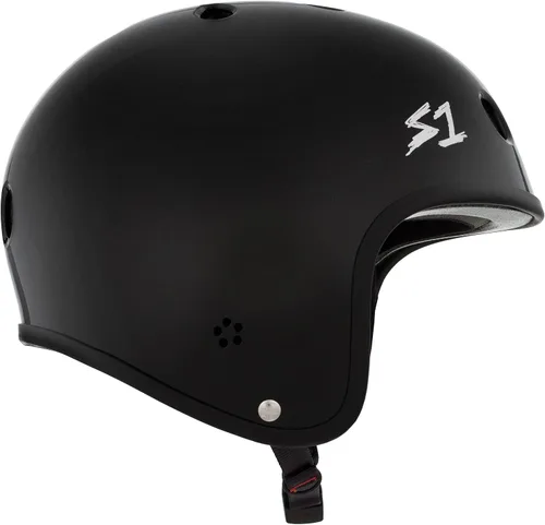 Vista 2 de S1 - Casco retro Lifer para skate, BMX y patinaje sobre ruedas Brillo negro