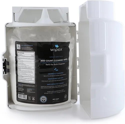 Vista 7 de Wipex Recambio de toallitas de fitness – 800 toallitas antibacterianas para desinfectante de manos con paño seguro a base de plantas