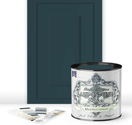 Vista 25 de Pintura TODO EN UNO, Abbey (gris cálido), Muestra de 8oz - Pintura duradera para gabinetes y muebles. Imprimación y capa superior incorporadas,