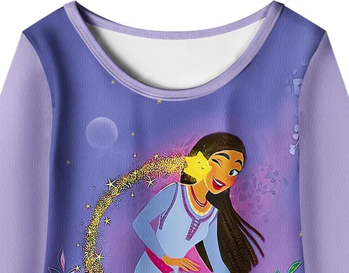 Vista 4 de Magic Star Girls Princess Dress Costume Gown Movie Character Ruffles Sleeve Dress up Cartoon Home Causal Wear 3-10 Years