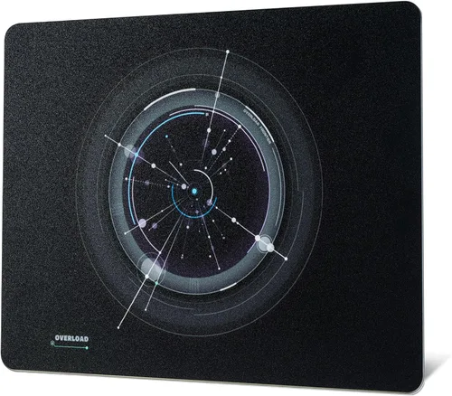 Vista 12 de XVX - Alfombrilla de mouse de vidrio para juegos, color negro, para deportes electrónicos, alfombrilla grande de 16.2 x 12.2 pulgadas, alfombrilla