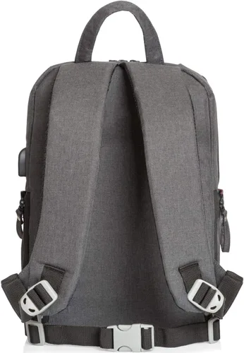 Vista 4 de Deco Gear Mochila multifunción para cámara SLR/DSLR con puerto de carga USB integrado para Canon, Nikon, Sony, compatible con cámaras sin espejo