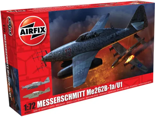 Vista 2 de Airfix Messerschmitt Me 262B-1a 1:72 Kit de modelo de plástico para aviones militares A04062