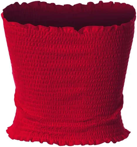 Vista 3 de MixMatchy Top de tubo fruncido con borde de lechuga para mujer