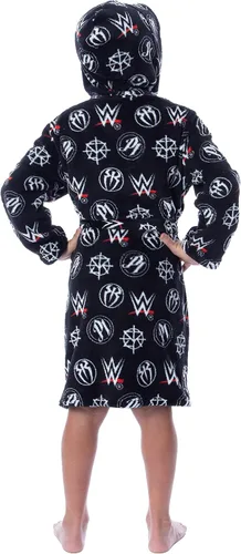 Vista 5 de INTIMO WWE Wresting Hero Logos - Bata de baño con capucha para niños, Back