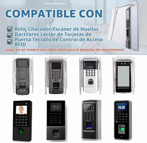 Vista 3 de Cubierta de lluvia para timbre de puerta, cubierta impermeable transparente para timbre, protector resistente a la intemperie, accesorio para timbre