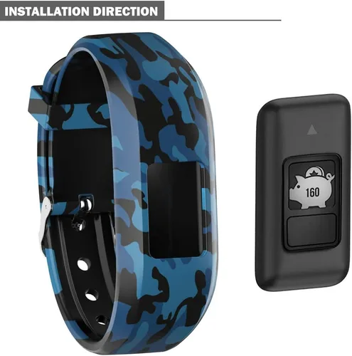 Vista 5 de Bands for Garmin Vivofit jr/jr 2/3, Adjustable Replacement Wristbands with Watch Buckle for Women Men(No Tracker)