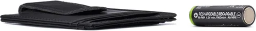 Vista 4 de Alpine Swiss Dermot - Cartera minimalista con clip de dinero para hombre, de piel suave, viene en caja de regalo