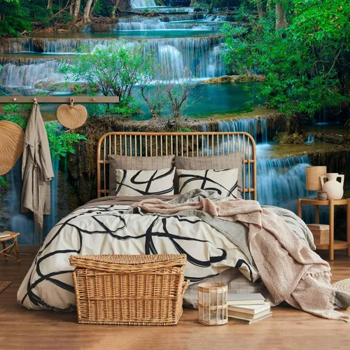 Vista 5 de artgeist Mural de Pared Cascada 118x91 pulgadas - XXL Papel Tapiz No Tejido Vellón Decoración de Pared Impresión Fotográfica Imagen Fotografía #05