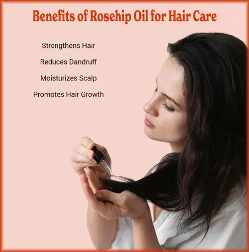 Vista 8 de Aceite de semilla de rosa mosqueta de 4 onzas, 100% puro y natural, prensado en frío, sin refinar, hidratante orgánico para piel y cabello, incluye
