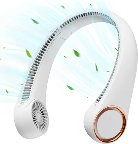 Vista 8 de Gaiatop - Ventilador portátil de cuello recargable, enfriamiento manos libres, 23.5 horas de duración de la batería, ventilador personal portátil