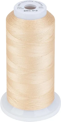 Vista 7 de Simthread 12 Colores Multiusos Hilo de Algodón para Acolchado 50s/3 Hilo para Piezas, Costura, etc. - 503 Metros Cada 12C01