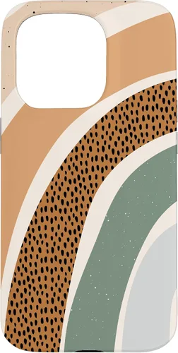 Vista 14 de Boho Burnt Orange Half Rainbow with Dotted Pattern Arches Case for iPhone 17