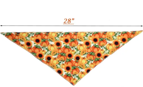 Vista 3 de Bandana de girasol para perro, bandana floral para perros pequeños, medianos y grandes