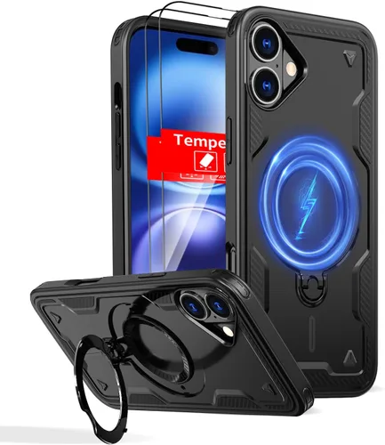 Vista 103 de Funda magnética para Google Pixel 9A compatible con cargador inalámbrico MagSafe, para Pixel 9A, funda de teléfono integrada de 360 °, con 2