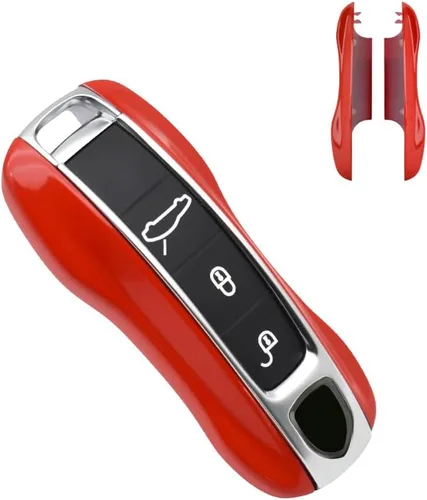Vista 9 de SANRILY Funda de Reemplazo para Llavero de Fibra de Carbono Textura para Porsche Cayenne 911 Taycan Panamera 2020, Entrada sin Llave, Llavero Remoto