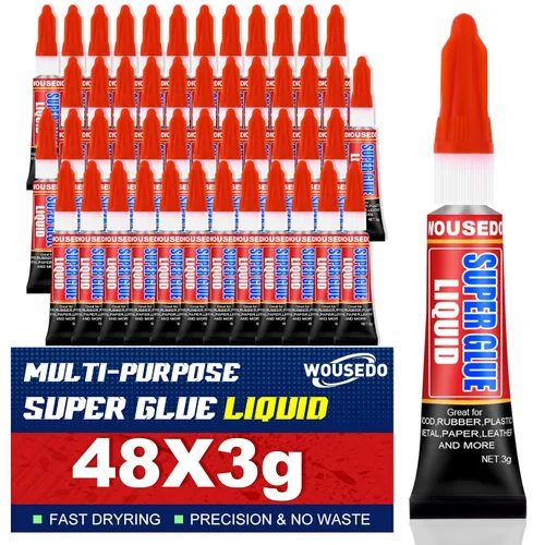 Vista 8 de 12 x 0.11 oz Super Glue líquido, pegamento de cianoacrilato multiusos