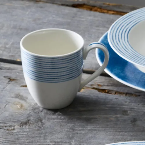Vista 4 de Noritake Juego de 4 tazas de hamaca azul, 15 onzas.