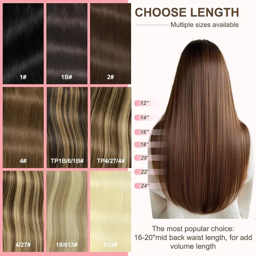 Vista 8 de Extensiones de cabello humano real con broches, 4.23 oz, 7 unidades, extensiones de cabello humano real con clip, de 14 pulgadas, rubio ceniza a