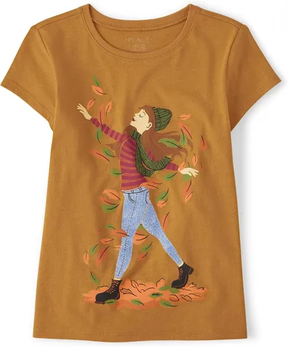 Vista 5 de The Children's Place Girls' Short Sleeve Graphic T-Shirt