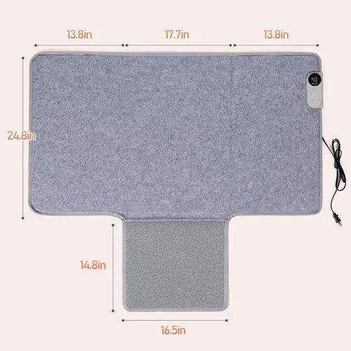 Vista 7 de Calentador de espacio portátil para debajo del escritorio, calentador de piernas, calentador de pies para oficina y hogar, calor susurro plegable