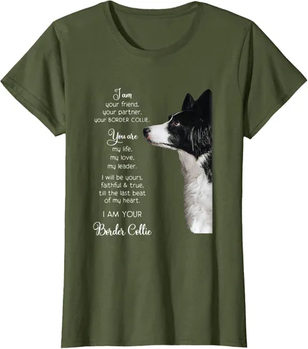 Vista 58 de Funny I Am Your Friend Your Partner Your Border Collie - Camiseta de regalo, Negro, S