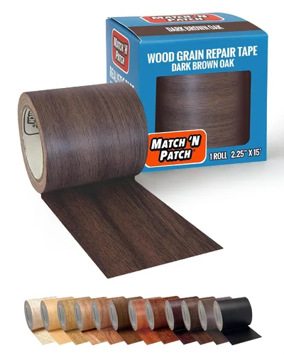 Vista 20 de Match 'N Patch Cinta de reparación realista, roble antiguo