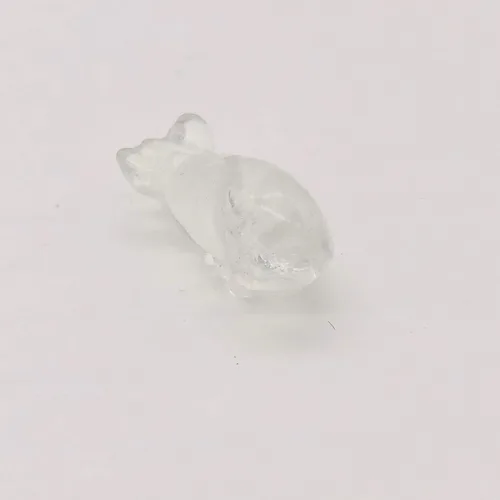 Vista 2 de Figura de ballena de cuarzo transparente de animal tallado piedra preocupante