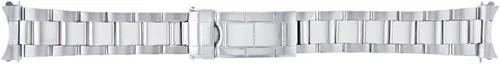 Vista 6 de Ewatchparts PULSERA DE RELOJ OYSTER DE 20MM COMPATIBLE CON ROLEX SUBMARINER SHINY CENTER FLIP LOCK TQ Plata