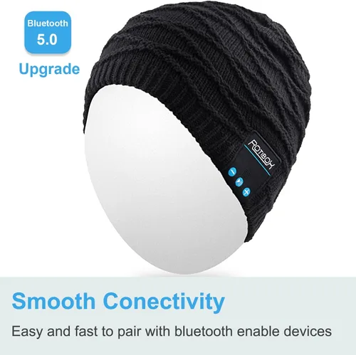 Vista 40 de Rotibox - Gorro inalámbrico con Bluetooth para deportes al aire libre, regalo de Navidad.
