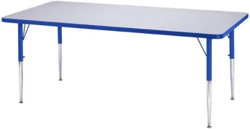 Vista 34 de Berries Mesa rectangular para actividades, altura A, Gris/Negro/Negro, 1