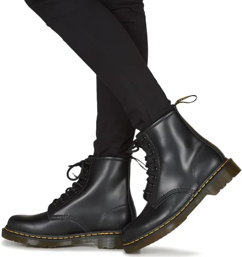 Vista 2 de Dr. Dr. Martens 1460 Original- Botas de cuero con 8 ojales, para hombre y mujer, negro