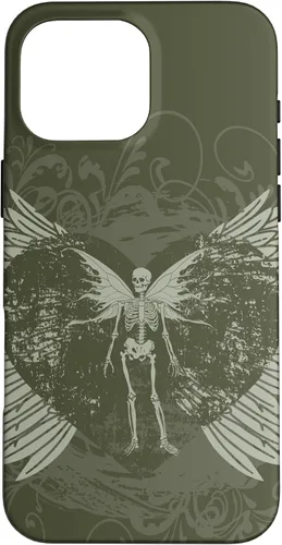 Vista 19 de Y2K Grunge Aesthetic Alt Goth Fairy Skeleton Wings Case for iPhone 17