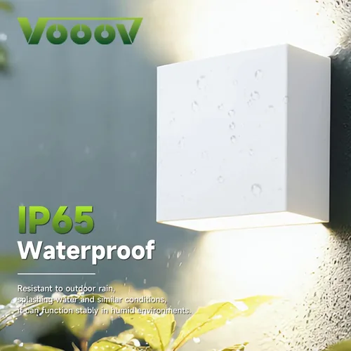 Vista 6 de Blanco arriba y abajo moderno de aluminio interior al aire libre LED