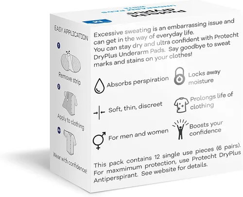 Vista 2 de Almohadillas antisudor, invisibles, cómodas, súper absorbentes, autoadhesivas para mantener las axilas secas, de un solo uso para hombres y mujeres