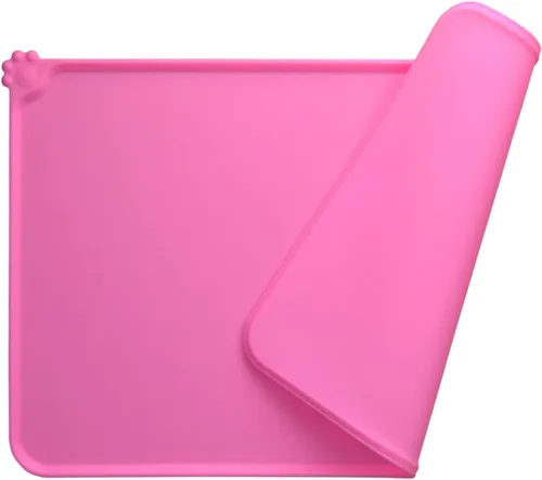 Vista 10 de Tapete de comida para perros, tapete de silicona antideslizante para alimentación de mascotas, mantel individual impermeable para perros pequeños