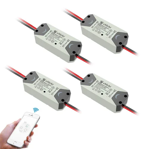 Vista 6 de eMylo Interruptor de luz WiFi inteligente, módulo de interruptor de relé inalámbrico, control remoto, temporizadores de automatización del hogar