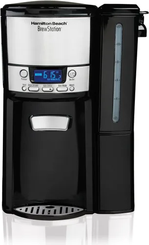 Vista 10 de Hamilton Beach BrewStation (47950) - Cafetera para 12 tazas, máquina de café programable Negro y plateado