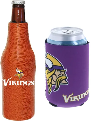 Vista 4 de Soporte aislante para latas y botellas de fútbol americano enfriador de bebidas Huggie (Nueva Orleans (Saints) - Negro) Nueva Orleans (Santos)