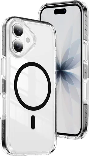 Vista 34 de LEMAXELERS Funda magnética transparente para iPhone 18 Pro Max, color negro