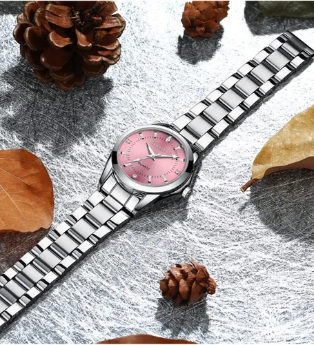 Vista 8 de NANOLEAF Reloj de moda para mujer, casual, clásico, de cuarzo, de acero inoxidable, impermeable, luminoso, para mujer