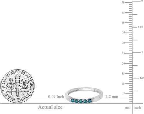 Vista 154 de Dazzlingrock Collection Anillo de boda redondo de 5 piedras preciosas o diamantes para mujer en oro macizo de 10 K/14 K/18 K