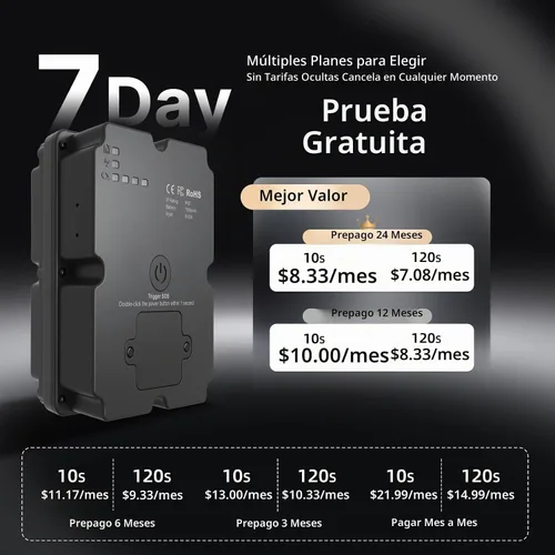 Vista 5 de Rastreador GPS para vehículos, hasta 7 meses de duración de la batería
