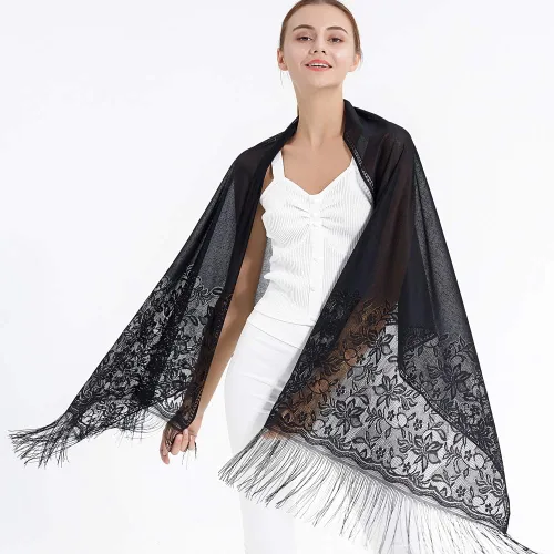 Vista 4 de RIIQIICHY Shawls and Wraps for Evening Dresses Scarfs for Women Pashmina Wedding Formal Shawl